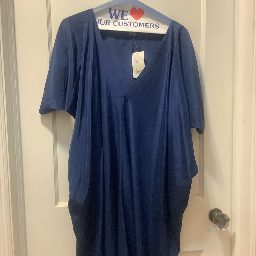 Vince Royal Blue V-Neck Tunic